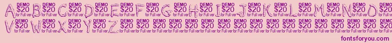 En savoir plus sur la police Smeltdemo Police Smeltdemo – polices violettes sur fond rose