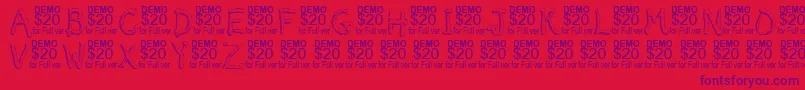 Smeltdemo Font – Purple Fonts on Red Background