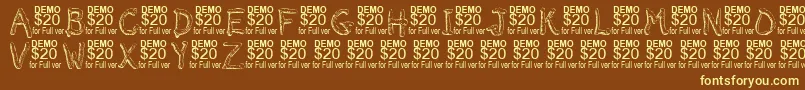 Smeltdemo Font – Yellow Fonts on Brown Background