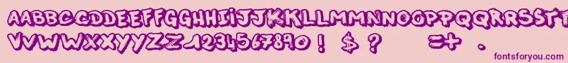 ThisNight Font – Purple Fonts on Pink Background