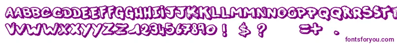 Шрифт ThisNight – фиолетовые шрифты на белом фоне