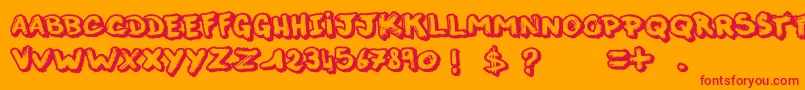 ThisNight Font – Red Fonts on Orange Background