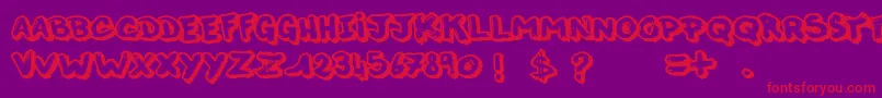 ThisNight Font – Red Fonts on Purple Background