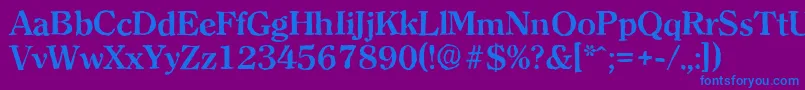 ClearfaceantiqueBold-fontti – siniset fontit violetilla taustalla