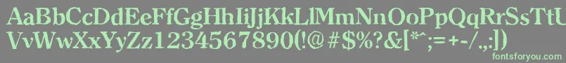 ClearfaceantiqueBold-fontti – vihreät fontit harmaalla taustalla