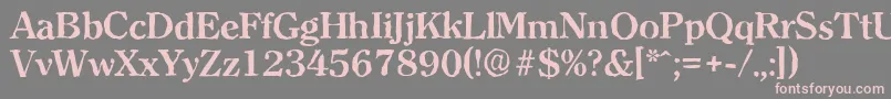 フォントClearfaceantiqueBold – 灰色の背景にピンクのフォント
