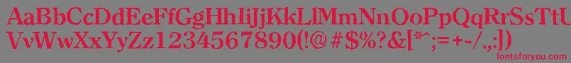ClearfaceantiqueBold Font – Red Fonts on Gray Background