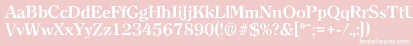 Police ClearfaceantiqueBold – polices blanches sur fond rose