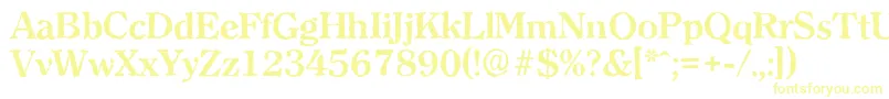 ClearfaceantiqueBold-Schriftart – Gelbe Schriften auf weißem Hintergrund