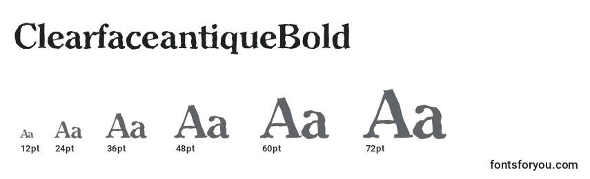 ClearfaceantiqueBold Font Sizes
