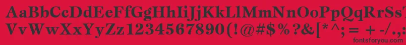 ItcEspritLtBold Font – Black Fonts on Red Background