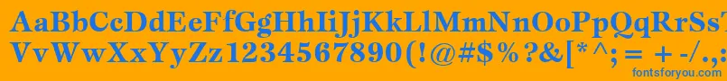 ItcEspritLtBold Font – Blue Fonts on Orange Background