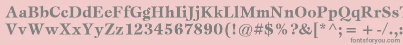 ItcEspritLtBold Font – Gray Fonts on Pink Background