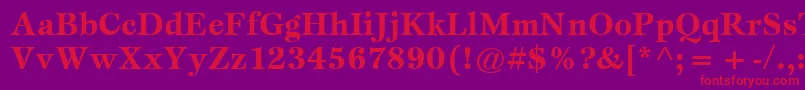 ItcEspritLtBold Font – Red Fonts on Purple Background