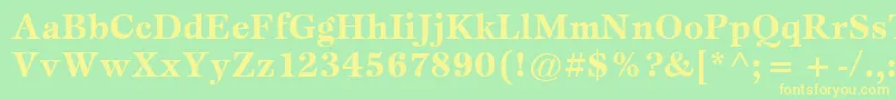 ItcEspritLtBold Font – Yellow Fonts on Green Background