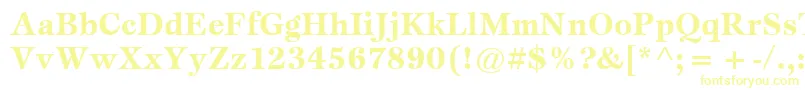 ItcEspritLtBold Font – Yellow Fonts on White Background