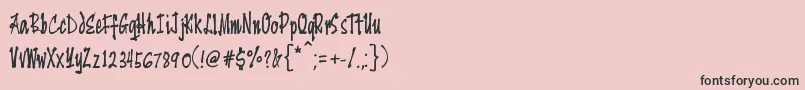 Yengee Font – Black Fonts on Pink Background