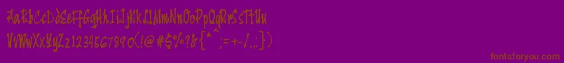 Yengee Font – Brown Fonts on Purple Background