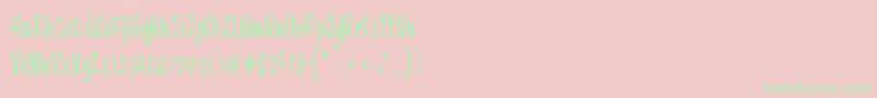 Yengee Font – Green Fonts on Pink Background