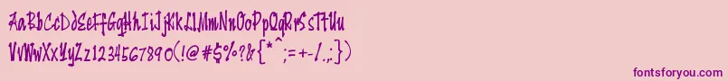 Yengee Font – Purple Fonts on Pink Background