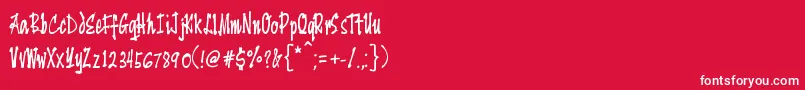 Yengee Font – White Fonts on Red Background