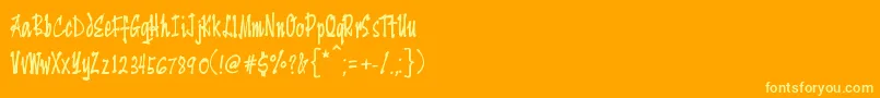 Yengee Font – Yellow Fonts on Orange Background