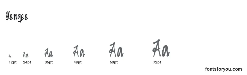 Yengee Font Sizes