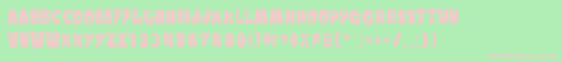 SfPaleBottomCondensed Font – Pink Fonts on Green Background