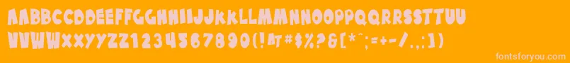 Шрифт SfPaleBottomCondensed – розовые шрифты на оранжевом фоне