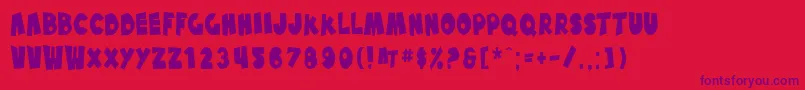 SfPaleBottomCondensed-Schriftart – Violette Schriften auf rotem Hintergrund