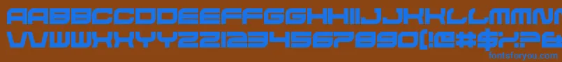 HateAgent Font – Blue Fonts on Brown Background