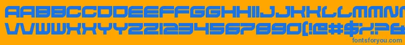 Шрифт HateAgent – синие шрифты на оранжевом фоне