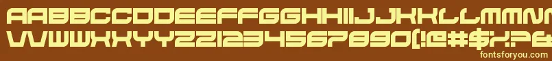 fuente HateAgent – Fuentes Amarillas Sobre Fondo Marrón