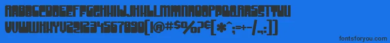 Шрифт SfGrooveMachineUprightBold – чёрные шрифты на синем фоне
