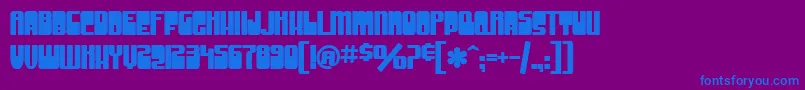 SfGrooveMachineUprightBold Font – Blue Fonts on Purple Background