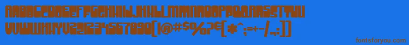 SfGrooveMachineUprightBold Font – Brown Fonts on Blue Background