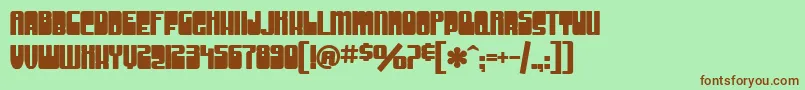 fuente SfGrooveMachineUprightBold – Fuentes Marrones Sobre Fondo Verde