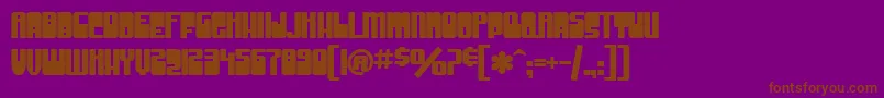 Czcionka SfGrooveMachineUprightBold – brązowe czcionki na fioletowym tle