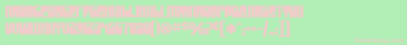Police SfGrooveMachineUprightBold – polices roses sur fond vert