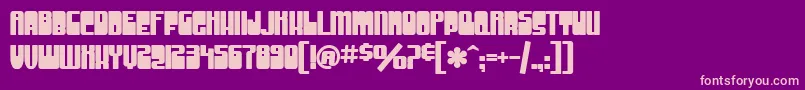 SfGrooveMachineUprightBold Font – Pink Fonts on Purple Background