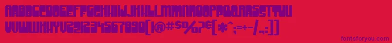 SfGrooveMachineUprightBold-fontti – violetit fontit punaisella taustalla
