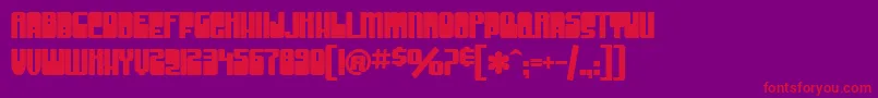 Fonte SfGrooveMachineUprightBold – fontes vermelhas em um fundo violeta