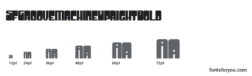 Размеры шрифта SfGrooveMachineUprightBold