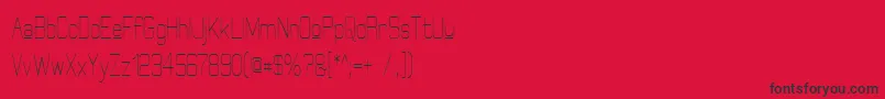 ElgethyUpperCondensed Font – Black Fonts on Red Background