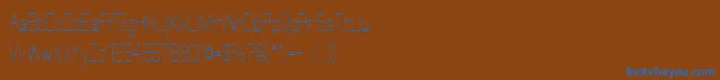 ElgethyUpperCondensed Font – Blue Fonts on Brown Background