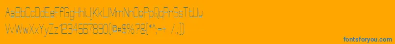 ElgethyUpperCondensed Font – Blue Fonts on Orange Background