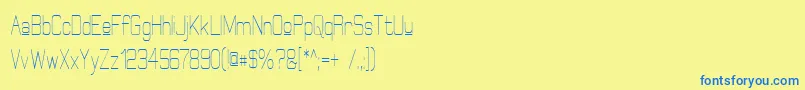 ElgethyUpperCondensed Font – Blue Fonts on Yellow Background
