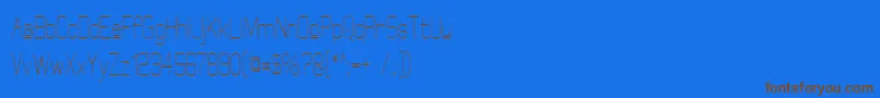 ElgethyUpperCondensed Font – Brown Fonts on Blue Background