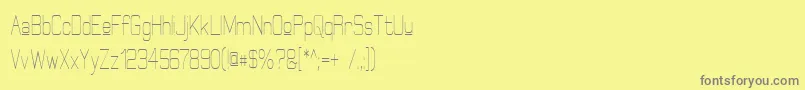 ElgethyUpperCondensed Font – Gray Fonts on Yellow Background