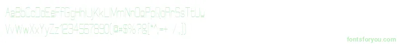 ElgethyUpperCondensed Font – Green Fonts on White Background